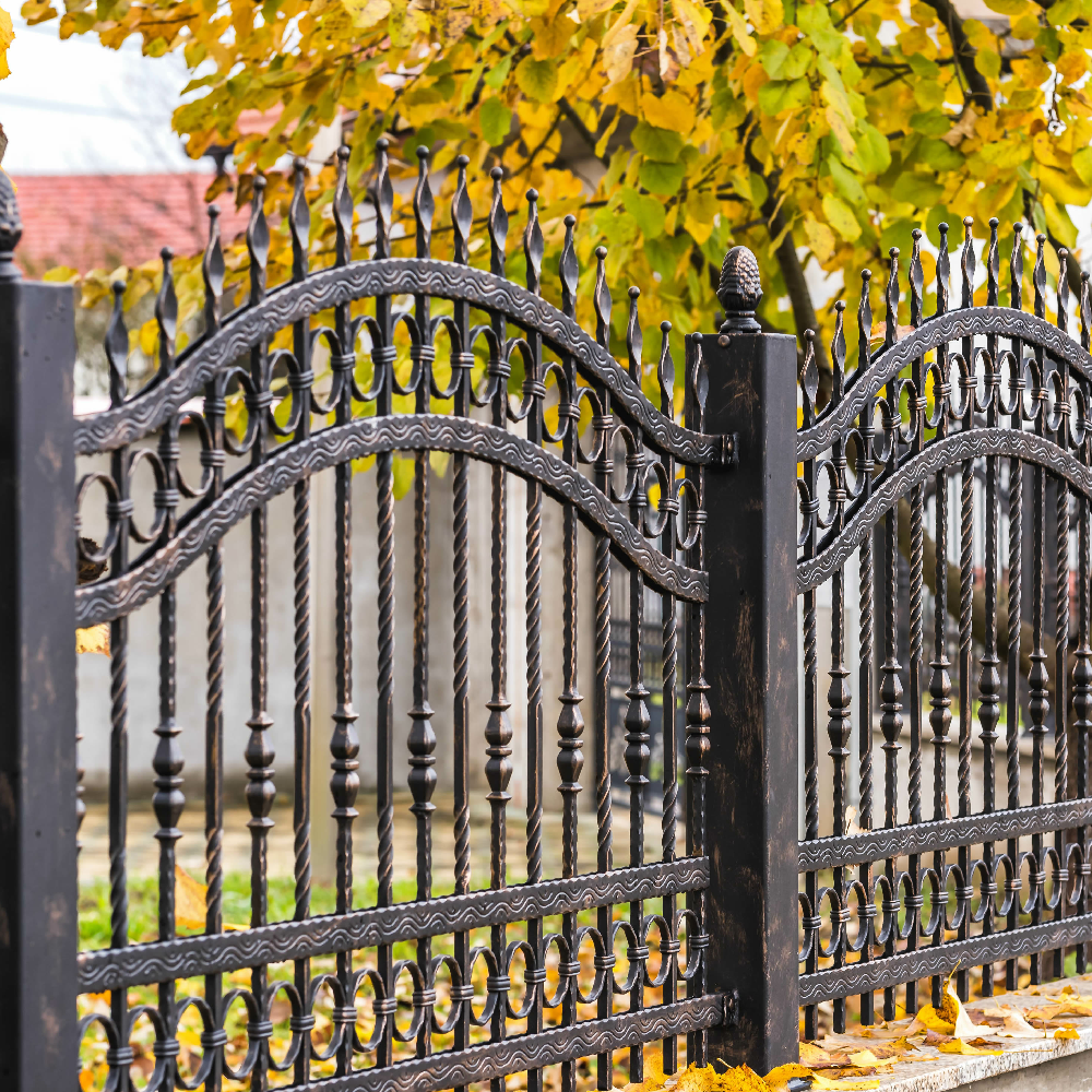 metal-fence-in-autumn